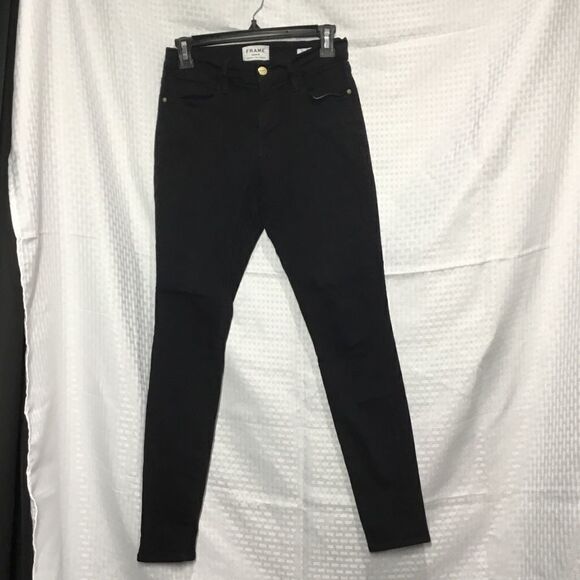 Frame Le High Skinny Jeans in Film Noir (E11) - Picture 1 of 8